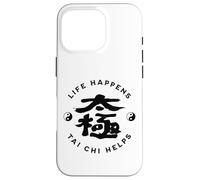 Custodia per iPhone 16 Pro Life Happens Tai Chi aiuta la calligrafia cinese Ying & Yang