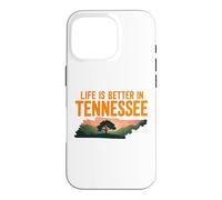 Custodia per iPhone 16 Pro Life Is Better in Tennessee, Scenic TN state outline sunset