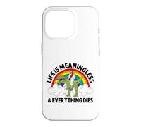 Custodia per iPhone 16 Pro Life Is Meaningless Everything Dies Divertente Gesù Dinosauro