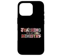 Custodia per iPhone 16 Pro L'insegnamento è il mio ministero Scrapbooking Ransom Nota