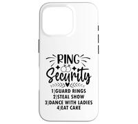 Custodia per iPhone 16 Pro Lista dei doveri di nozze del portatore dell'anello di sicurezza del ragazzo dei bambini