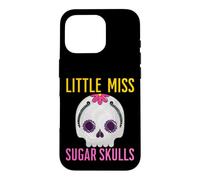 Custodia per iPhone 16 Pro Little Miss Sugar Skull divertente per bambine messicane