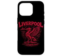 Custodia per iPhone 16 Pro Liverpool England Zine Ink con stampa rossa a forma di uccello con fegato
