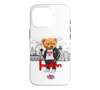 Custodia per iPhone 16 Pro Londra Royal Teddy Bear Bad Boy Illustrazione Grafica Anime