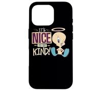 Custodia per iPhone 16 Pro Looney Tunes Tweety Nice To Be Kind