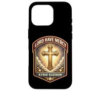 Custodia per iPhone 16 Pro Lord Have Mercy Kyrie Eleison Christian Dio Gesù Cristo