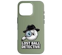 Custodia per iPhone 16 Pro Lost Ball Detective - Pallina da golf divertente da golf