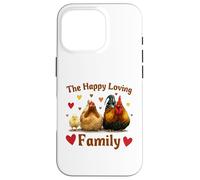Custodia per iPhone 16 Pro Loving Cute Chicken Family Hen Rooster Chick Funny Farmer