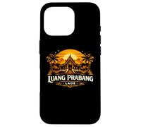 Custodia per iPhone 16 Pro Luang Prabang Laos Tramonto Tempio Viaggi Design