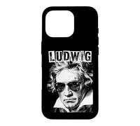 Custodia per iPhone 16 Pro Ludwig van Beethoven - Compositore divertente retrò Pop Art Music