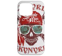 Custodia per iPhone 16 Pro Lynyrd Skynyrd Skull Crossbones Simple Man Pirate Rock Retro