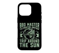 Custodia per iPhone 16 Pro Maestro del barbecue che celebra un altro viaggio intorno al sole BBQ Party