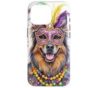 Custodia per iPhone 16 Pro Mardi Gras Belgian Tervuren Dog