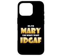 Custodia per iPhone 16 Pro Mary Joke IDGAF Meme Funny Halloween Costume For Mary