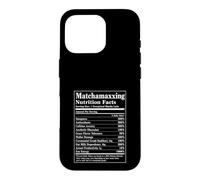 Custodia per iPhone 16 Pro Matchamaxxing Valori nutrizionali Matcha Latte Funny
