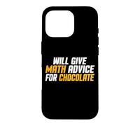 Custodia per iPhone 16 Pro Matematica, Insegnante divertente darà consigli di matematica per il cioccolato