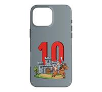 Custodia per iPhone 16 Pro Max 10 Anni Bambini Compleanno Guerriero Ragazzo Cavaliere Medievale