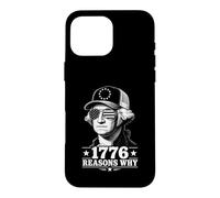 Custodia per iPhone 16 Pro Max 1776 Motivi per cui divertente 4 luglio George Washington