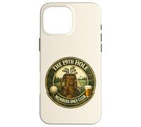 Custodia per iPhone 16 Pro Max 19th Hole Club Vintage Retro Golf Regalo per golfisti Man Cave