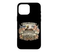 Custodia per iPhone 16 Pro Max 250 anni di libertà è l'aquila destra, bandiera patriottica degli Stati Uniti 1776