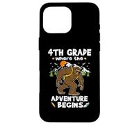 Custodia per iPhone 16 Pro Max 4th Grade Where The Adventure Begins Back To School Bigfoot