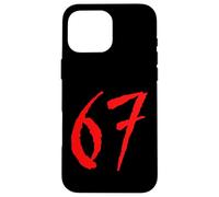 Custodia per iPhone 16 Pro Max 67 Red Horror Brush Number Spaventoso Graphic Design