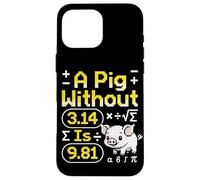 Custodia per iPhone 16 Pro Max A Pig Without 3.14 Is 9.81 fisica matematica