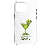 Custodia per iPhone 16 Pro Max A Tini Bit Irish St Patrick's Day Martini Glass Clover Fun