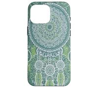 Custodia per iPhone 16 Pro Max Acchiappasogni Boho Magic Batik Etnico Strega Sogni Verde