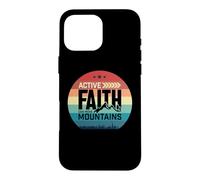 Custodia per iPhone 16 Pro Max Active Faith Can Move Mountains Christian Men Women Kids