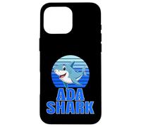 Custodia per iPhone 16 Pro Max Ada Shark Family Reunion Squad Nome Cognome