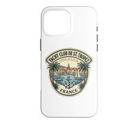 Custodia per iPhone 16 Pro Max Adesivo da viaggio vintage Yacht Club de St. Tropez