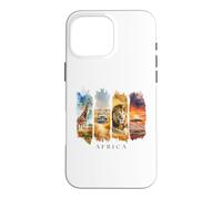 Custodia per iPhone 16 Pro Max Africa Giraffe, Leoni e Savana - Vacanze Africa