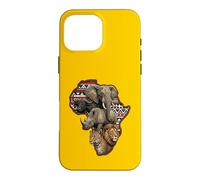 Custodia per iPhone 16 Pro Max African Big Five Animali Safari Fauna Selvatica Continente Tribale
