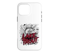 Custodia per iPhone 16 Pro Max Aggressivo Lago Trota Grande pesca Laghi Deep Strike