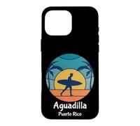 Custodia per iPhone 16 Pro Max Aguadilla Puerto Rico Surfer Vintage Tramonto