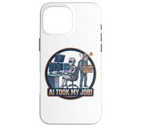 Custodia per iPhone 16 Pro Max AI Took My Job Programmatore Divertente Robot Umorismo