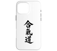 Custodia per iPhone 16 Pro Max Aikido Kanji Personaggi Arte Marziale Giapponese