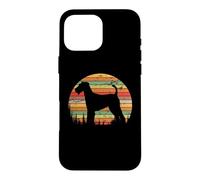 Custodia per iPhone 16 Pro Max Airedale Terrier Dog Retro Vintage 70s Silhouette Dog Lovers
