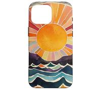 Custodia per iPhone 16 Pro Max Alba Montagna Arte Natura Amante Oceano Onde Sun Mandala