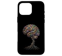 Custodia per iPhone 16 Pro Max Albero Cervello Astratto Anatomia Natura Arte