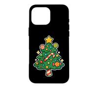 Custodia per iPhone 16 Pro Max Albero di Natale Candy con stella