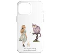 Custodia per iPhone 16 Pro Max Alice Adventures Wonderland Vintage Libro Citazione Lewis Carrol