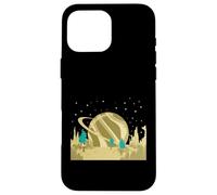 Custodia per iPhone 16 Pro Max Alien Planet Paesaggio con Strano Flora
