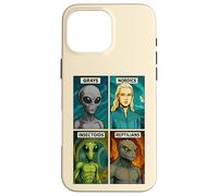 Custodia per iPhone 16 Pro Max Alieno grigio, nordico, insettoide, rettiliano - 4 specie aliene