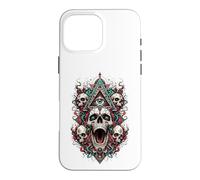 Custodia per iPhone 16 Pro Max All Seeing Eye Teschi Occhio Occulto Mistico Horror Arte Visionaria