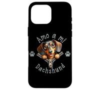 Custodia per iPhone 16 Pro Max Amo a Mi Dachshund