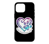 Custodia per iPhone 16 Pro Max Amore incondizionato Cuore Zampa Cane Gatto Proprietario Mamma Papà Amante degli animali domestici