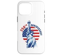 Custodia per iPhone 16 Pro Max An Amazing 250 Years 1776-2026 Birthday American (White)