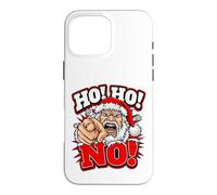 Custodia per iPhone 16 Pro Max Angry Santa Ho Ho No Funny Christmas Maglione Style